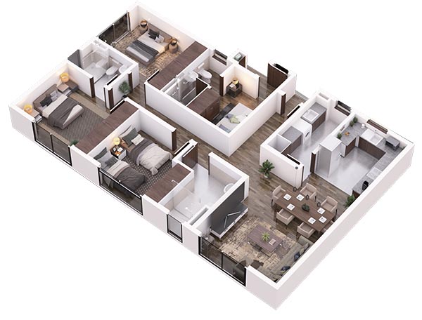 Cascadia 3 Bedroom And DSQ Apartment